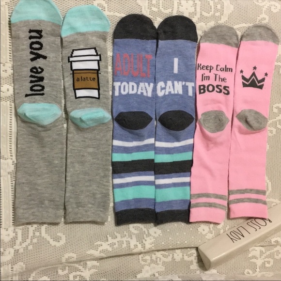 Ladies Funny Fashion Socks Set of 3 NWT - Picture 3 of 7